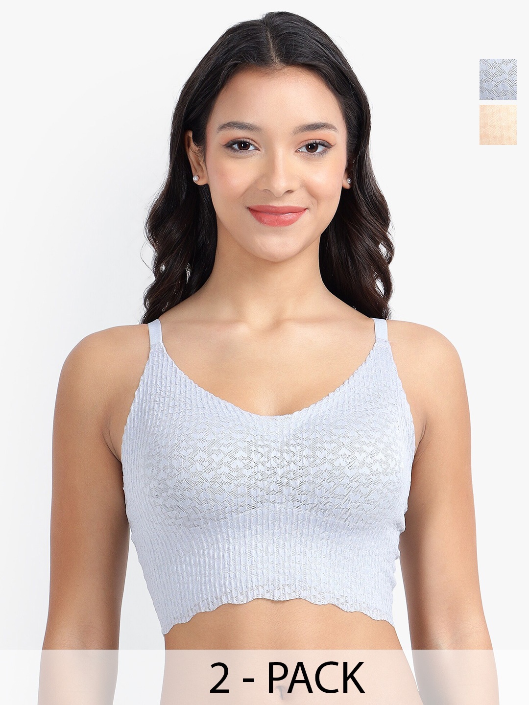 

PARKHA Pack Of 2 Bralette All Day Comfort, Beige