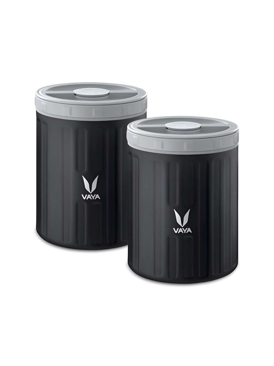 

Vaya 2 Pieces Stainless Steel Vacuum Insulated Food Containers 500 ml Each, Black