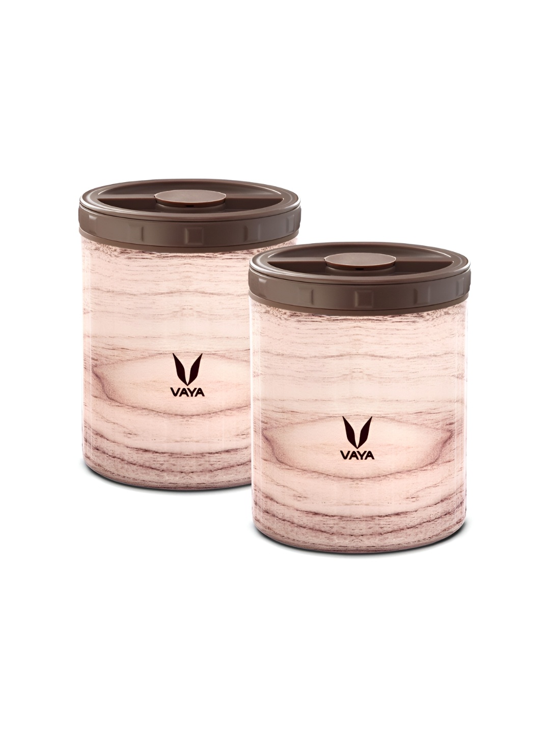 

Vaya Preserve 2 Pcs Printed Stainless Steel Vacuum Insulated Food Containers 500 ml Each, Copper