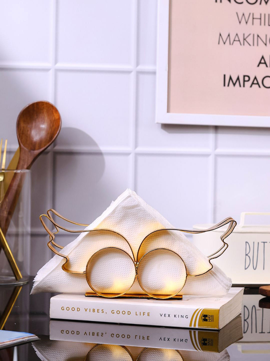 

Chokhat Gold Toned Netra Tissue Holder