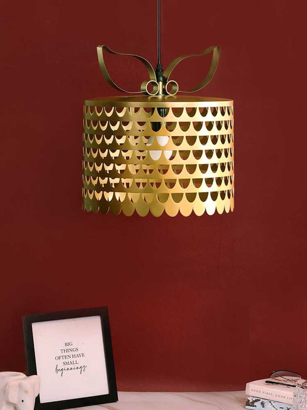 

Chokhat Gold Toned Textured Contemporary Pendant Wall Lamps