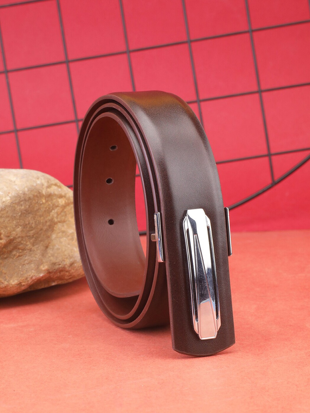 

BuckleUp Men Wide Belt, Brown