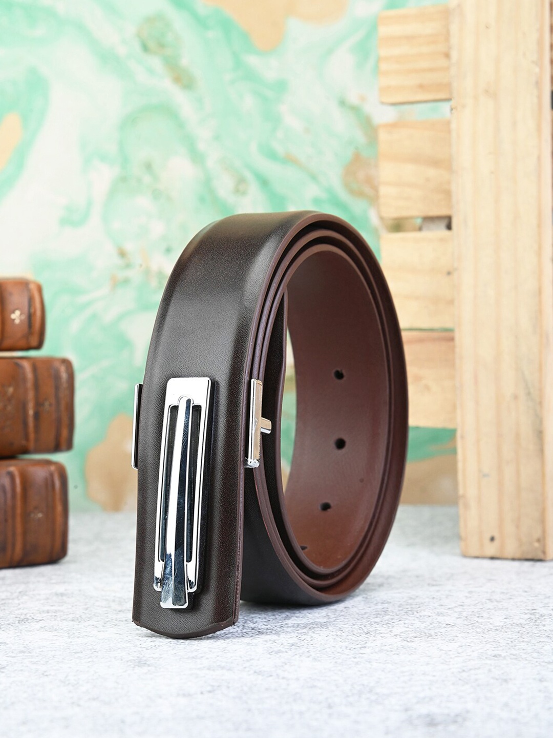 

BuckleUp Men Wide Belt, Brown