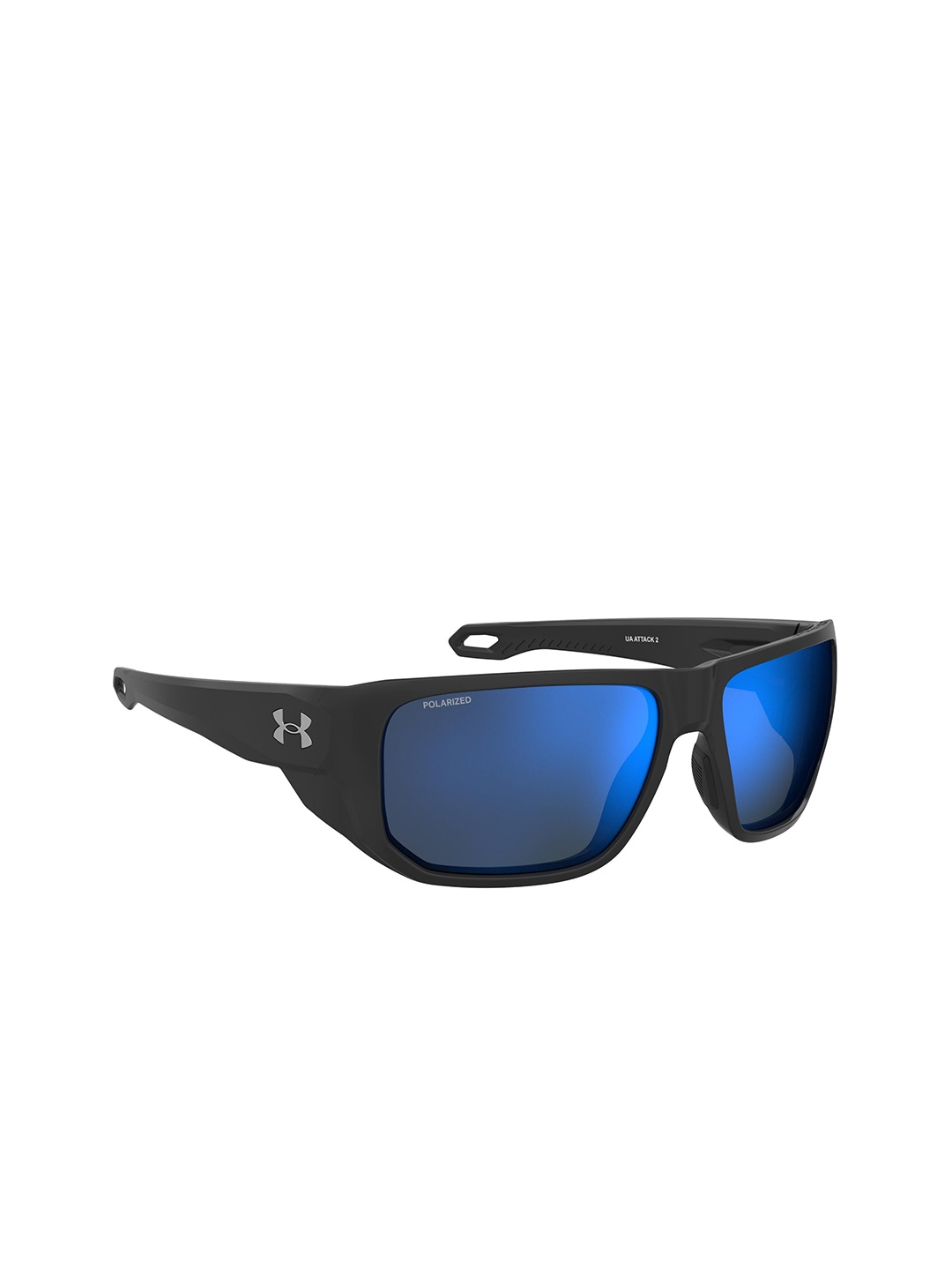 

UNDER ARMOUR Men Polarised Lens Rectangular Sunglasses 205289807637N, Blue