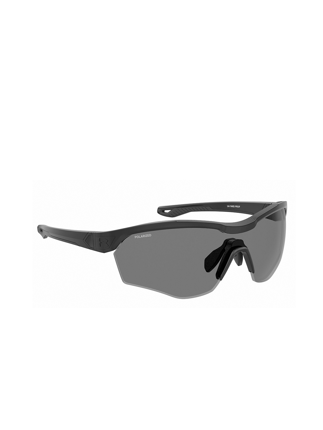 

UNDER ARMOUR Men Polarized Oleophobic Lens Wrap Round Sunglasses 205743807996C, Grey
