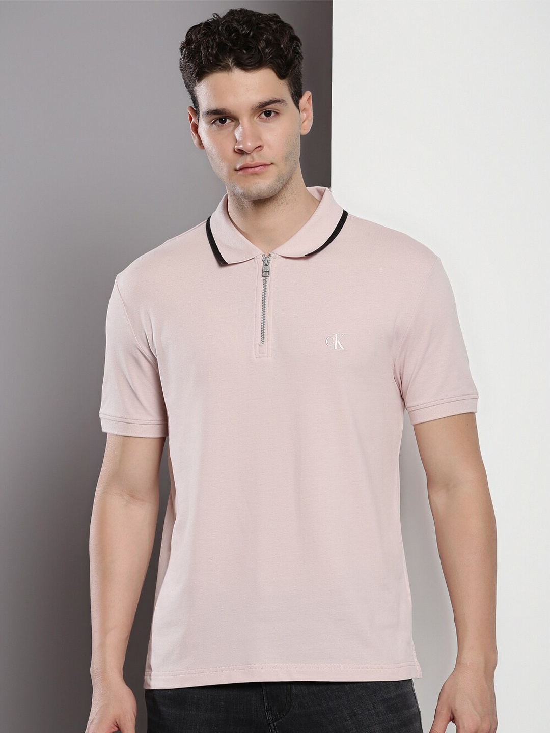 

Calvin Klein Polo Collar Casual T-shirt, Pink