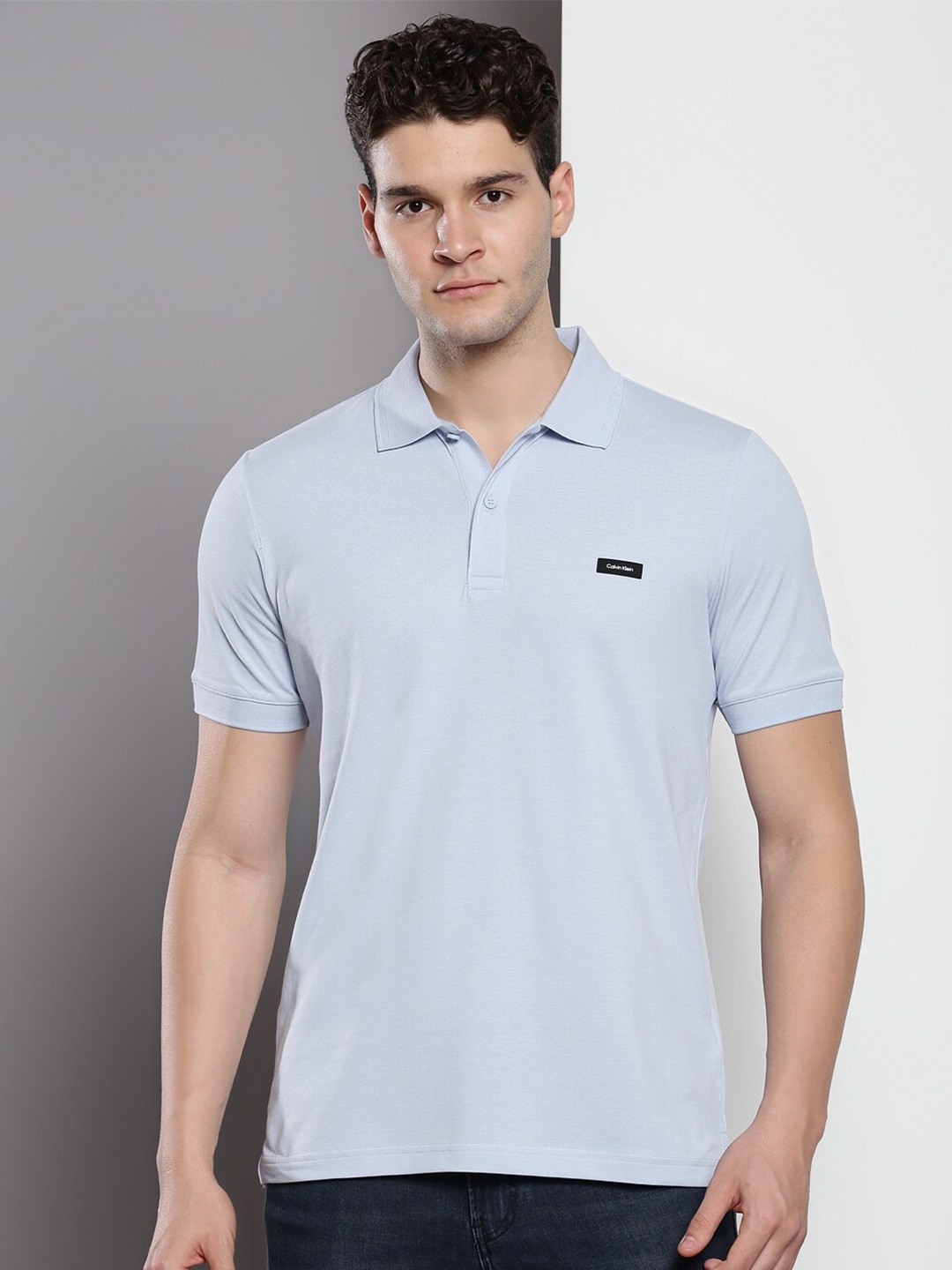 

Calvin Klein Jeans Polo Collar Slim Fit T-shirt, Blue