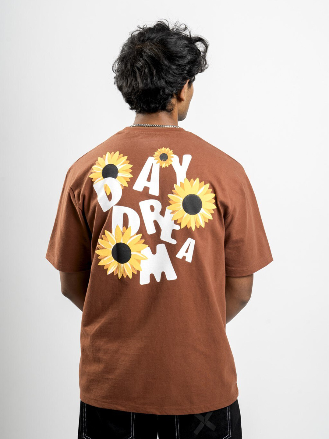 

BOYCOTT Typography Printed Cotton T-shirt, Brown