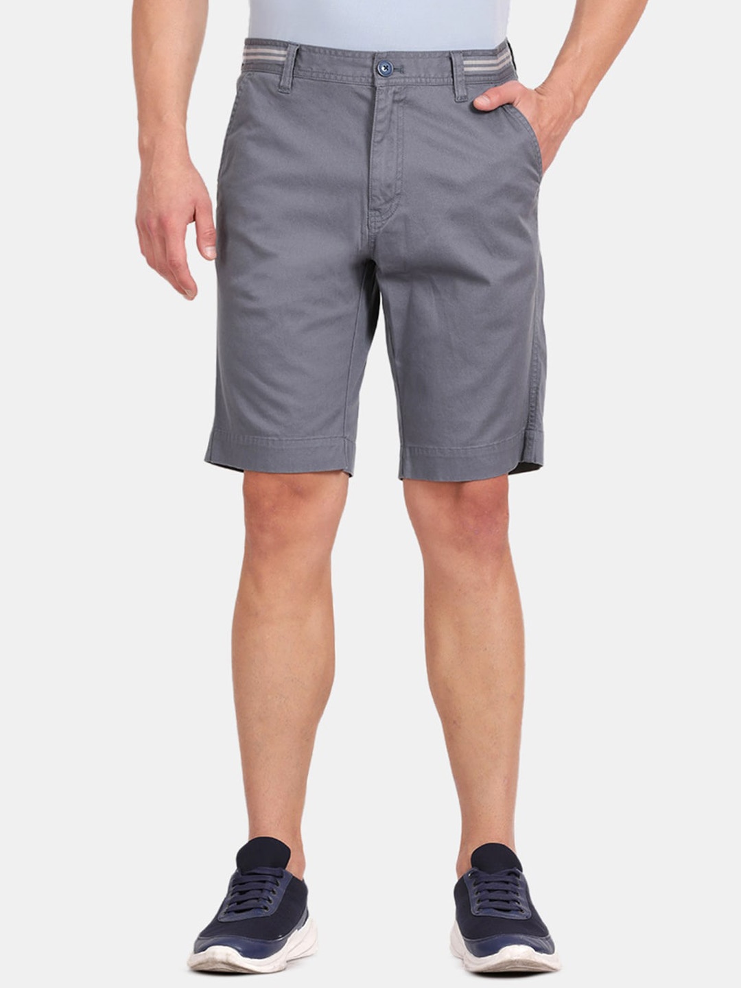 

t-base Men Mid-Rise Shorts, Grey