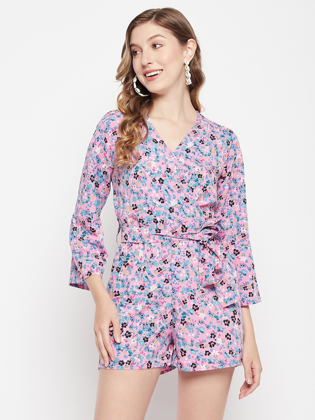 

Fashfun Floral Printed Jumpsuit, Pink