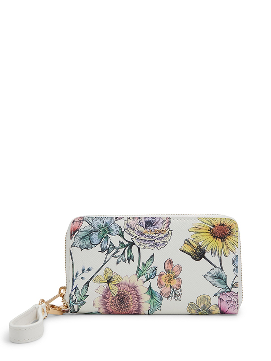 

ALDO Women Floral Printed Two Fold Wallet, White