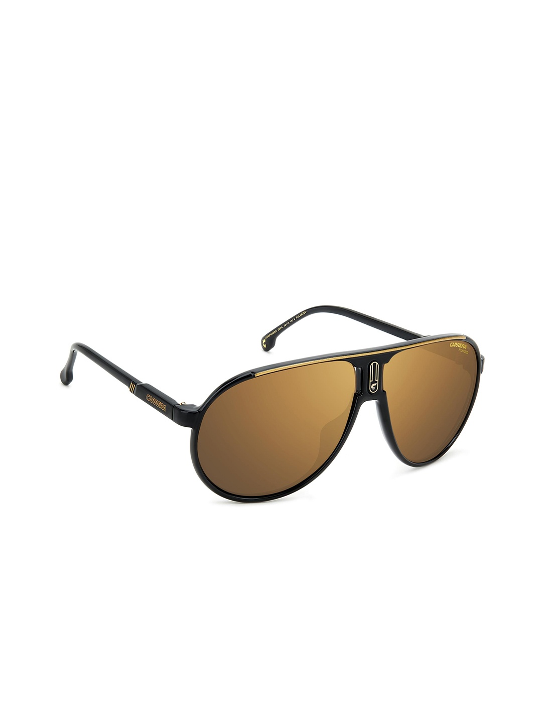 

Carrera Kids Shield Sunglasses with UV Protected Lens 2045842M262YL, Gold
