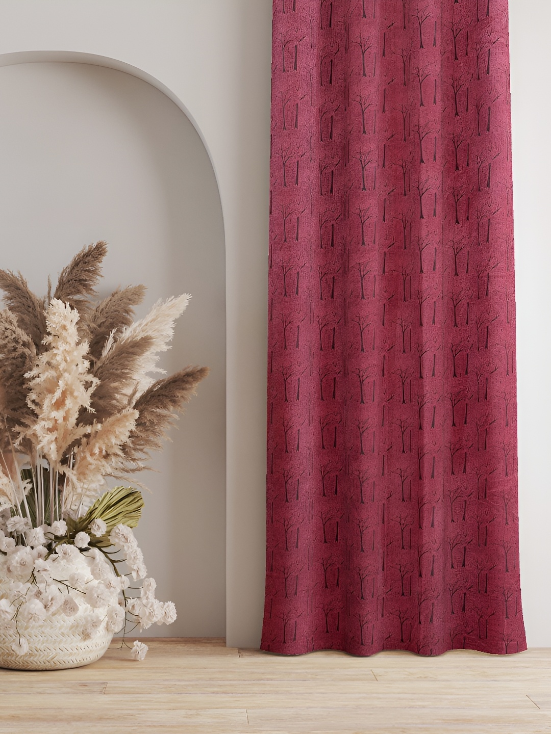 

Galaxy Home Decor Pink Set of 2 Floral Room Darkening Long Door Curtain