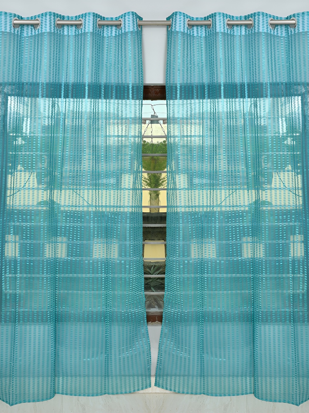 

Galaxy Home Decor Turquoise Blue 2 Pieces Room Darkening Window Curtains