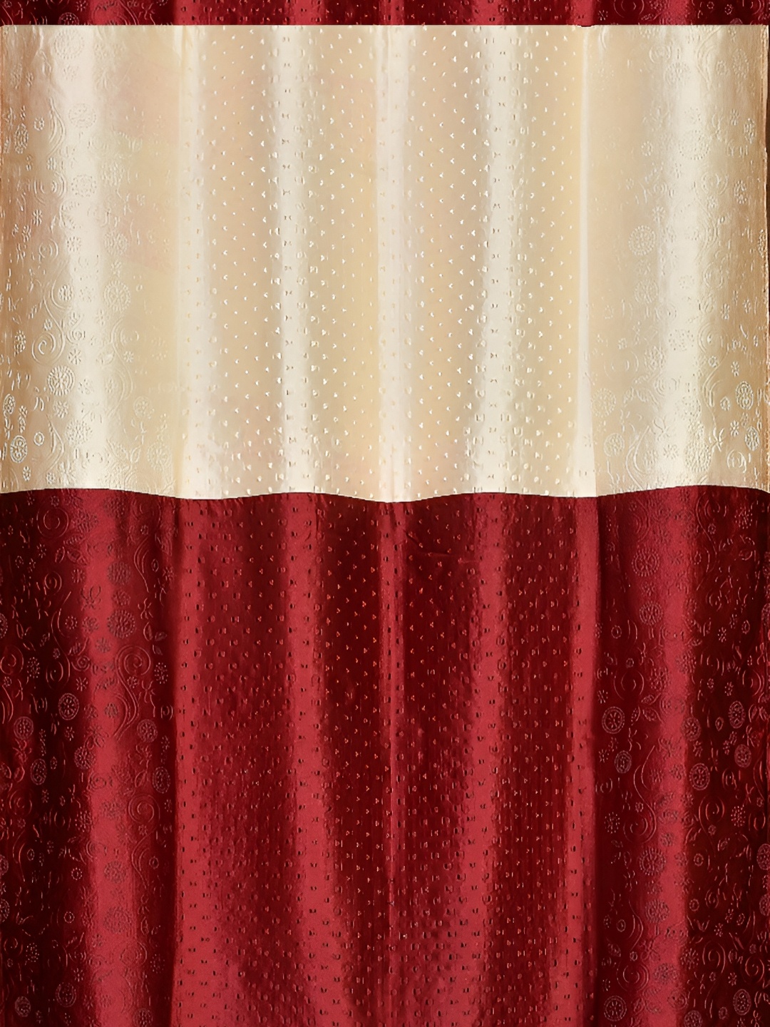 

Galaxy Home Decor Maroon Floral Room Darkening Window Curtain