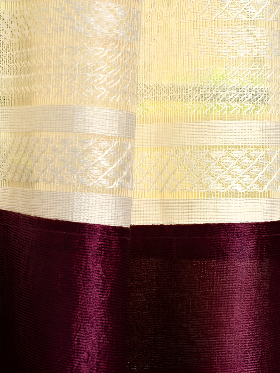 

Galaxy Home Decor Burgundy & Cream Floral Room Darkening Long Door Curtain