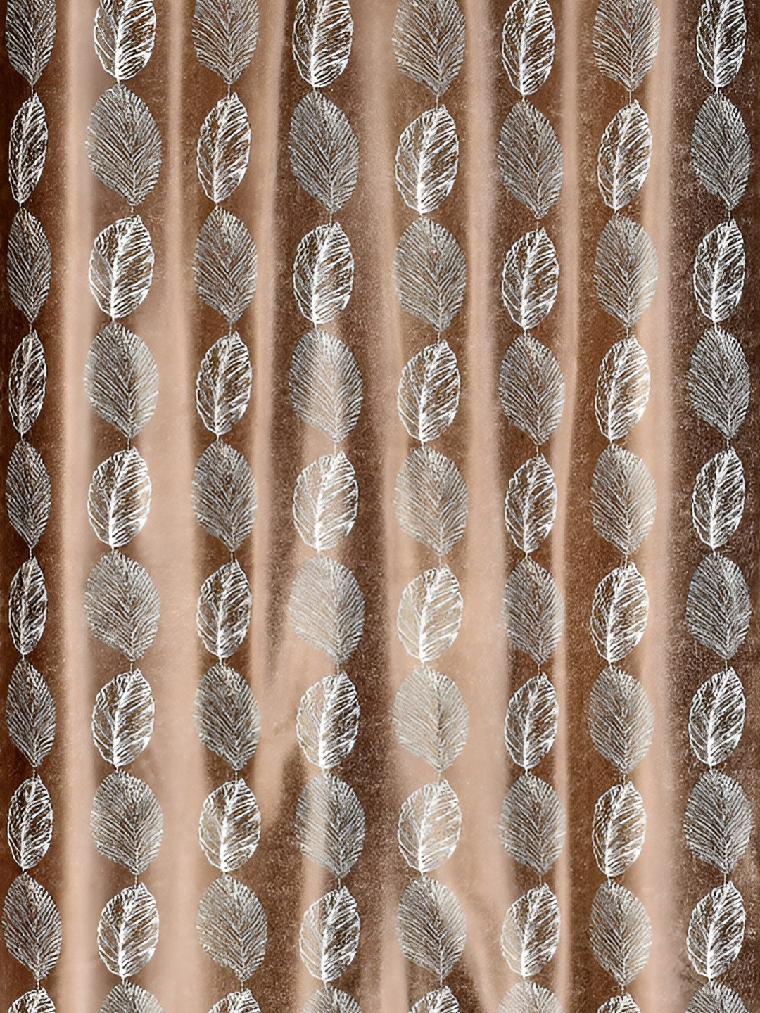 

Galaxy Home Decor Brown Set of 3 Floral Room Darkening Window Curtain