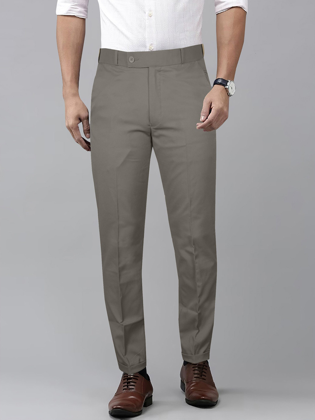 

Jb Just BLACK Men Urban Slim Fit Cotton Trousers, Grey