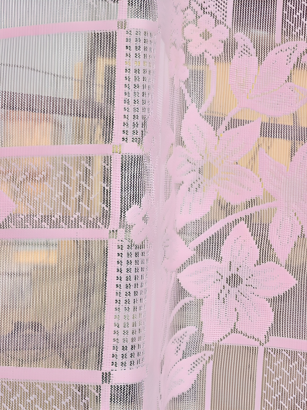

Galaxy Home Decor Pink Floral Sheer Window Curtain