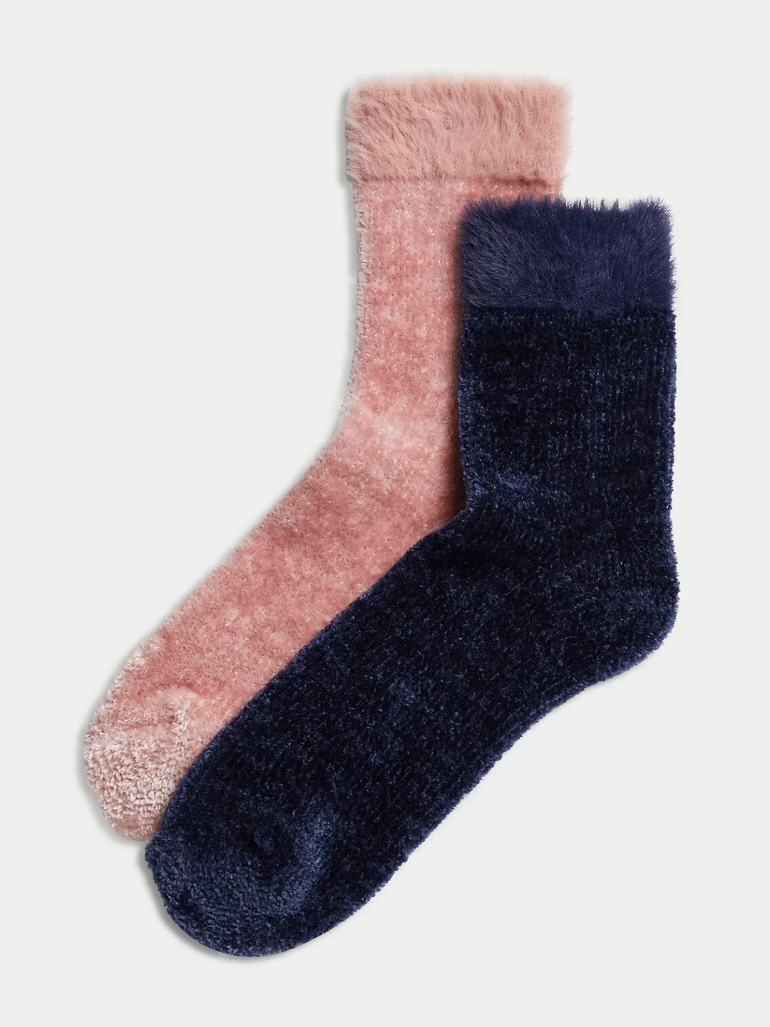 

Marks & Spencer Women Pack Of 2 Ankle Length Thermal Socks, Navy blue