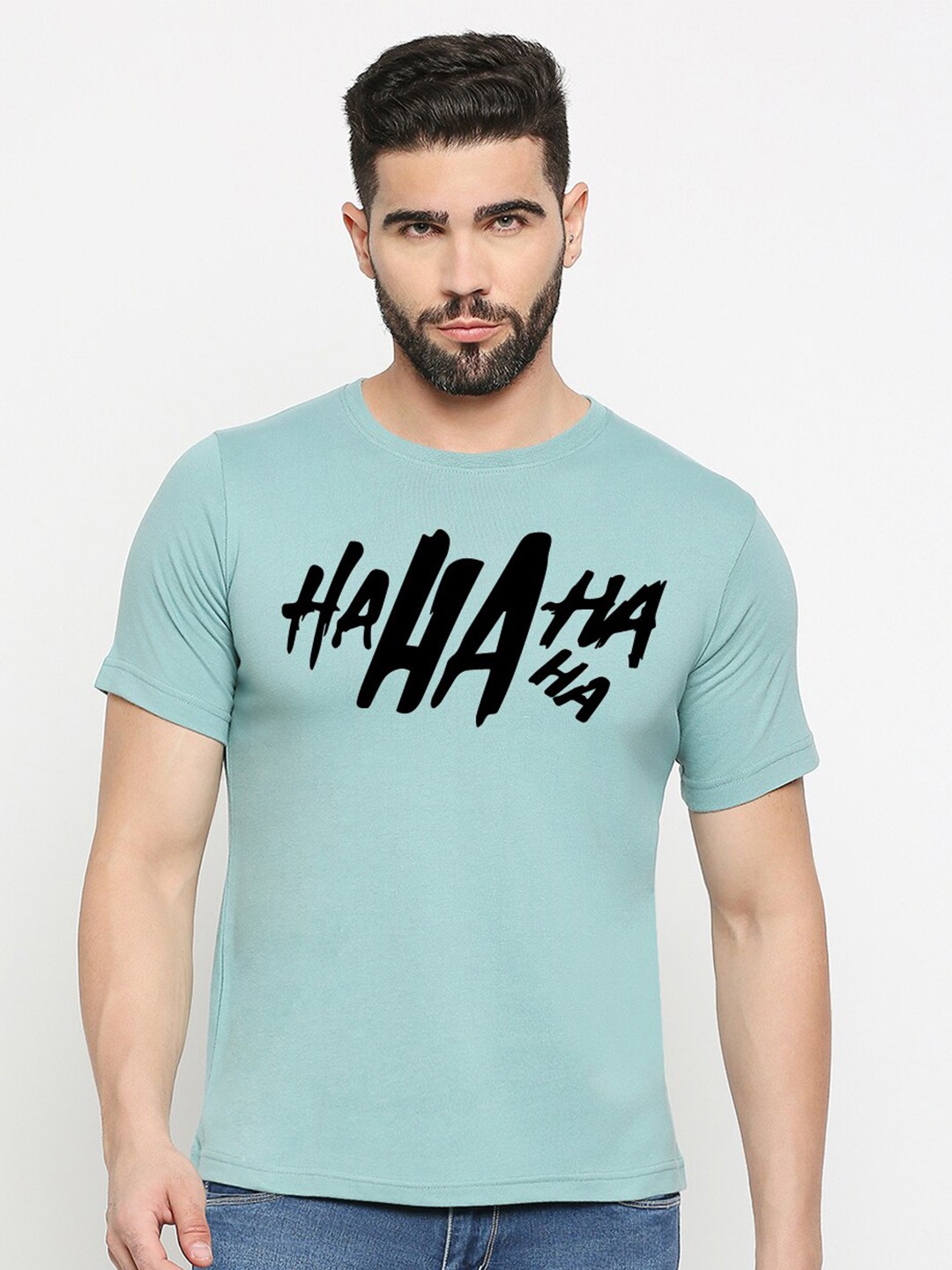 

MOD ECRU Unisex Typography Printed Cotton T-shirt, Green