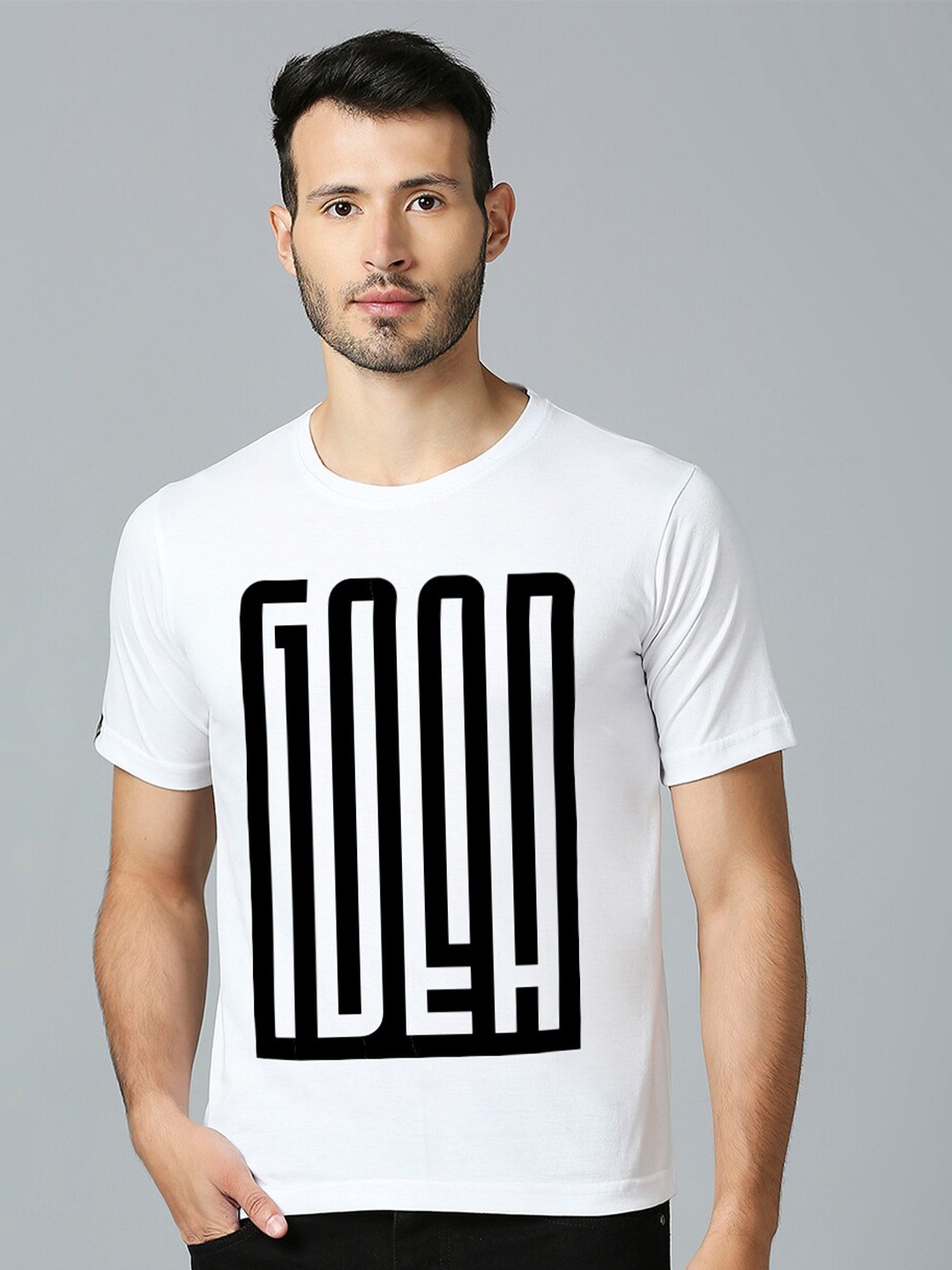 

MOD ECRU Unisex Typography Printed Cotton T-shirt, White