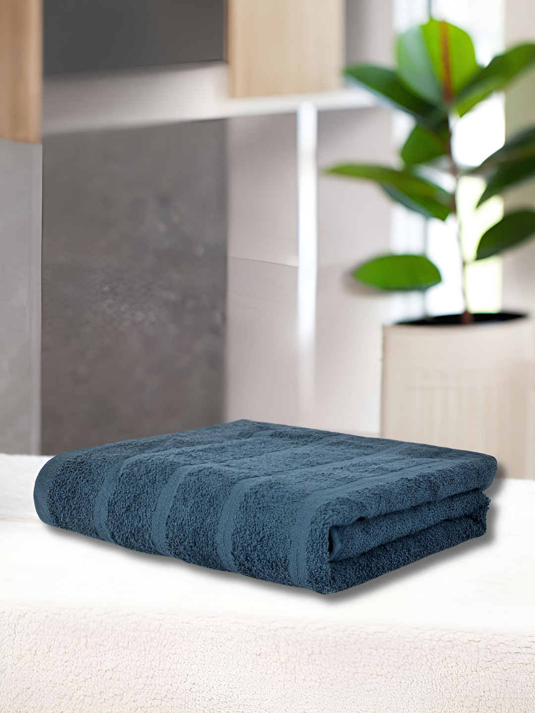 

eurospa Blue Striped Cotton 300 GSM Towel Set