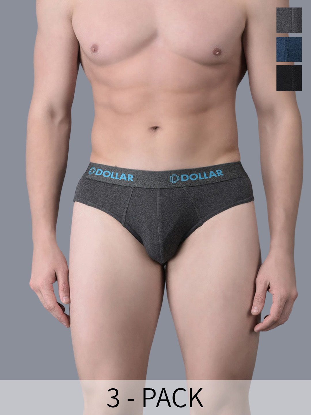 

Dollar Bigboss Pack Of 3 Assorted Cotton Snug Fit Brief- MBBR-02-ACTVA-PO3-CO1-S24