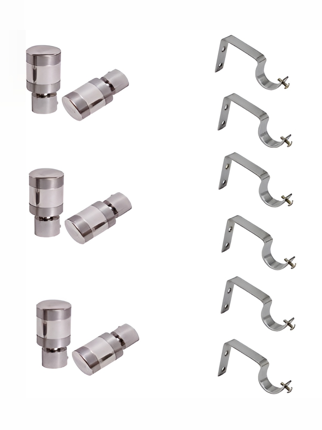 

Rab 6 Pieces Stainless Steel Rod Rail Bracket, Silver
