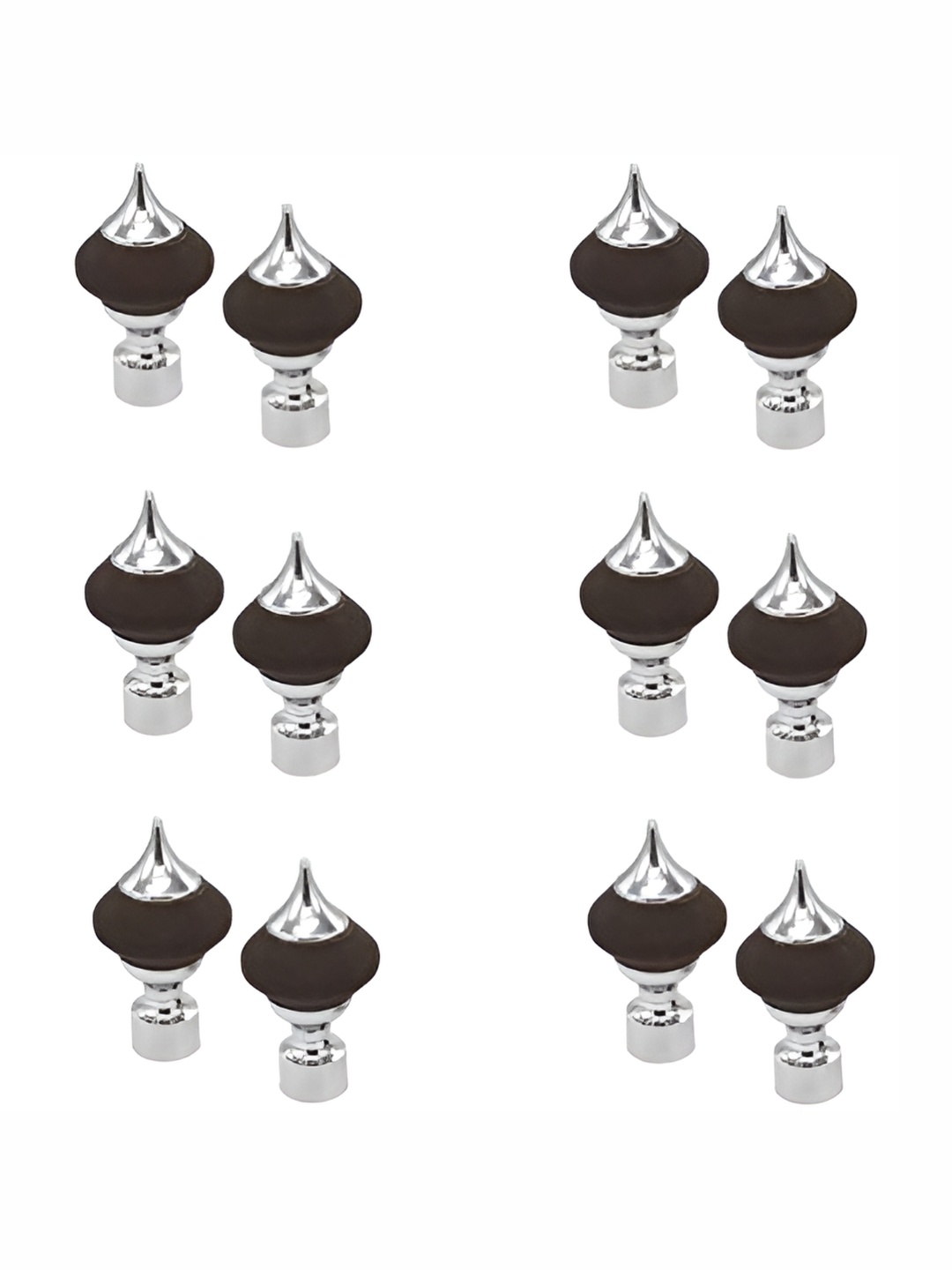 

Rab Black & Grey 12 Pieces Rod Rail Metal Bracket, Silver
