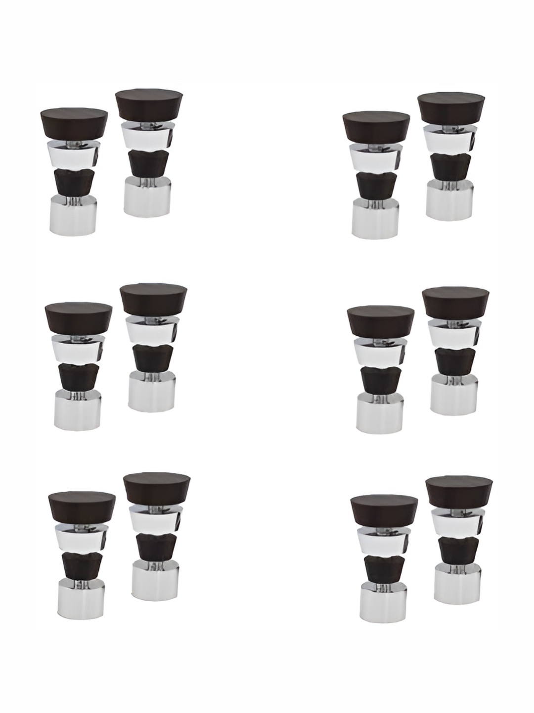 

Rab 12-pcs Brown Metal Rod Rail Brackets with Hooks