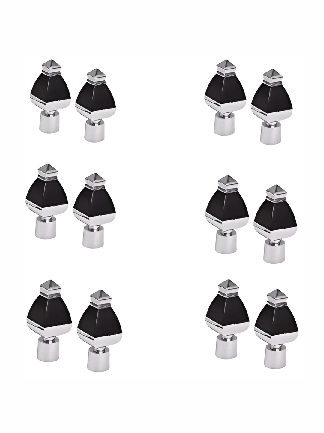 

Rab Black & Silver Toned 12 Pieces Rod Rail Metal Bracket