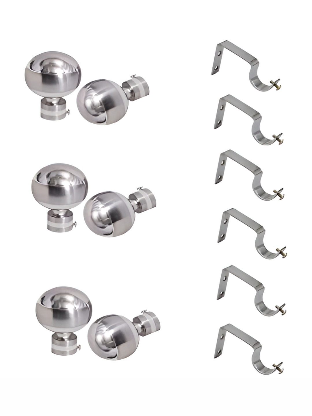 

Rab Grey 12 Pieces Brackets & Hooks, Silver