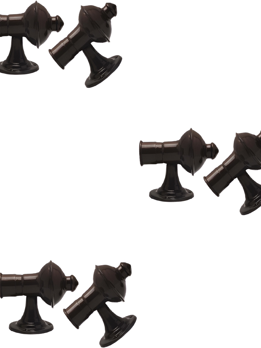 

Rab Brown 6-pcs Metal Rod Rail Brackets