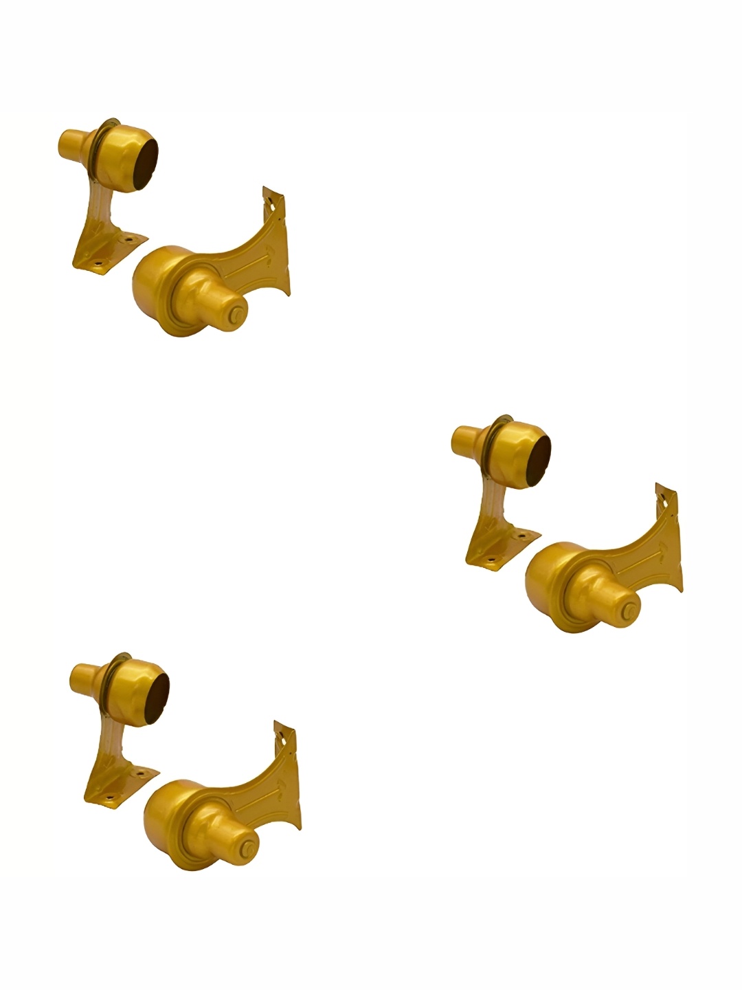 

Rab Gold Toned 6 Pieces Metal Rod Rail Brackets