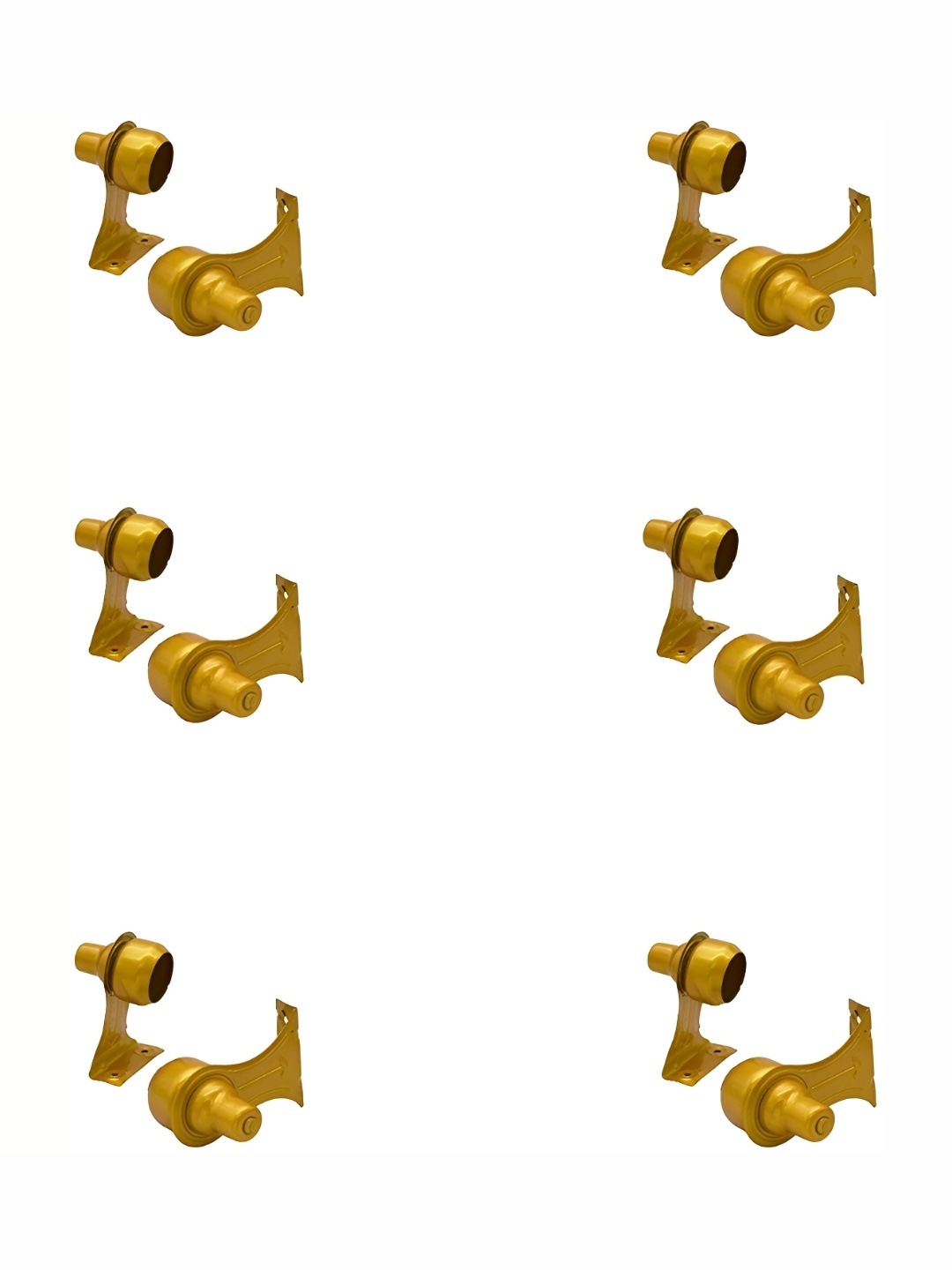 

Rab Gold Toned 12 Pieces Metal Rod Rail Brackets