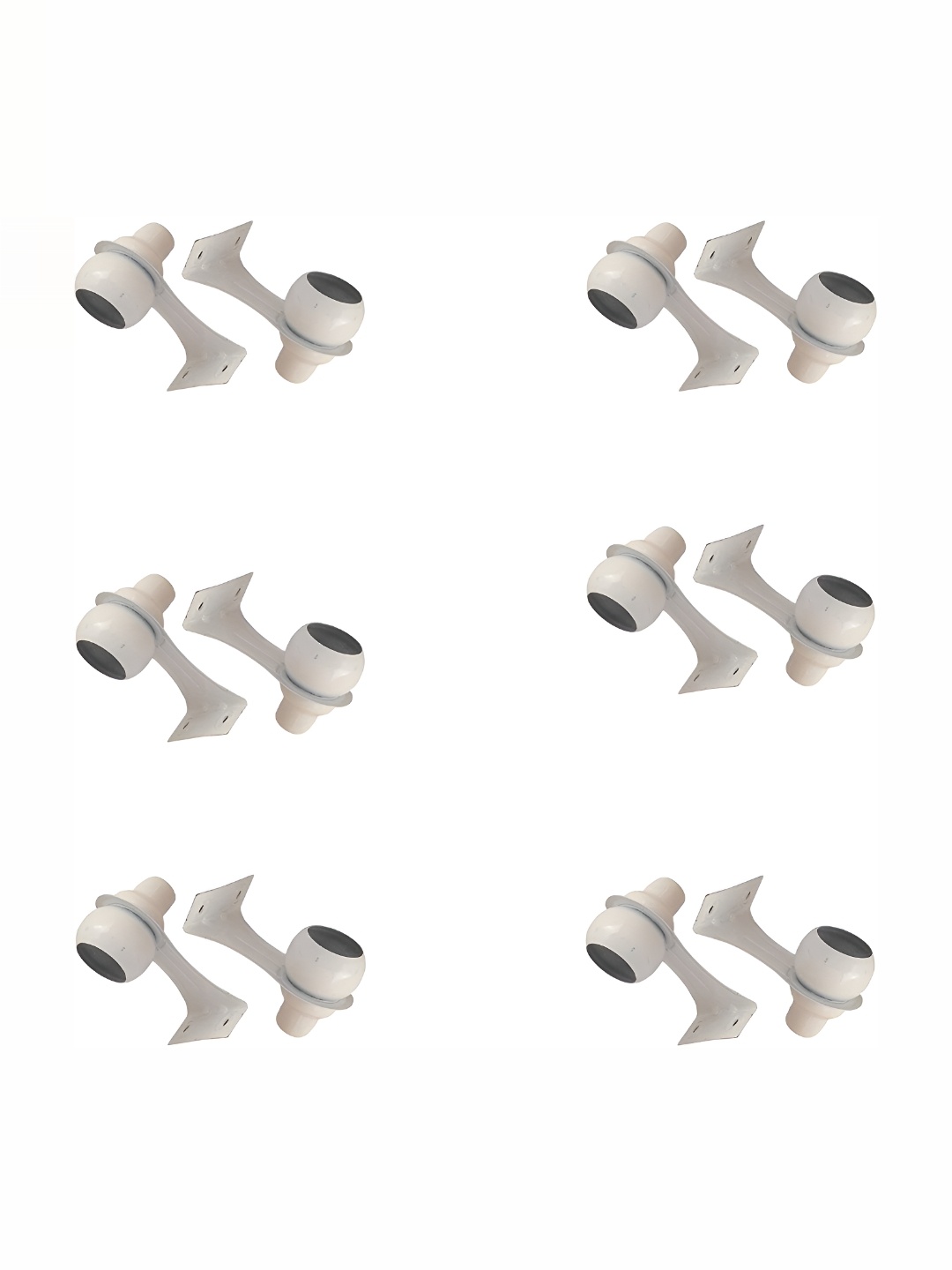 

Rab White 12 Pieces Metal Rod Rail Brackets