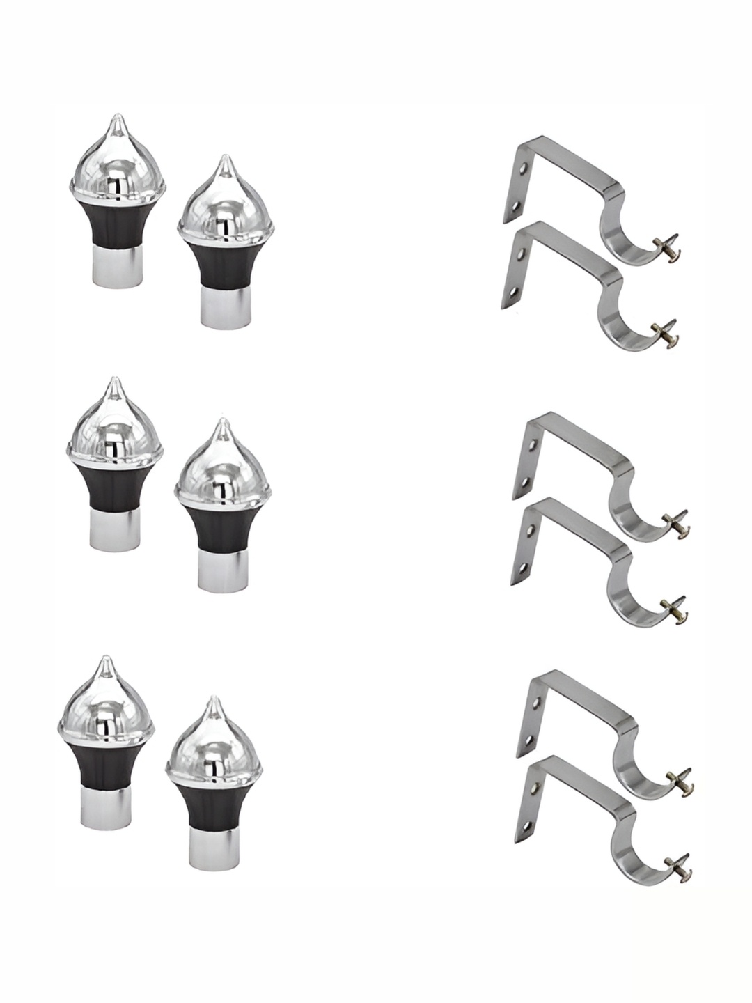 

Rab Brown 6 Pieces Metal Rod Rail Brackets