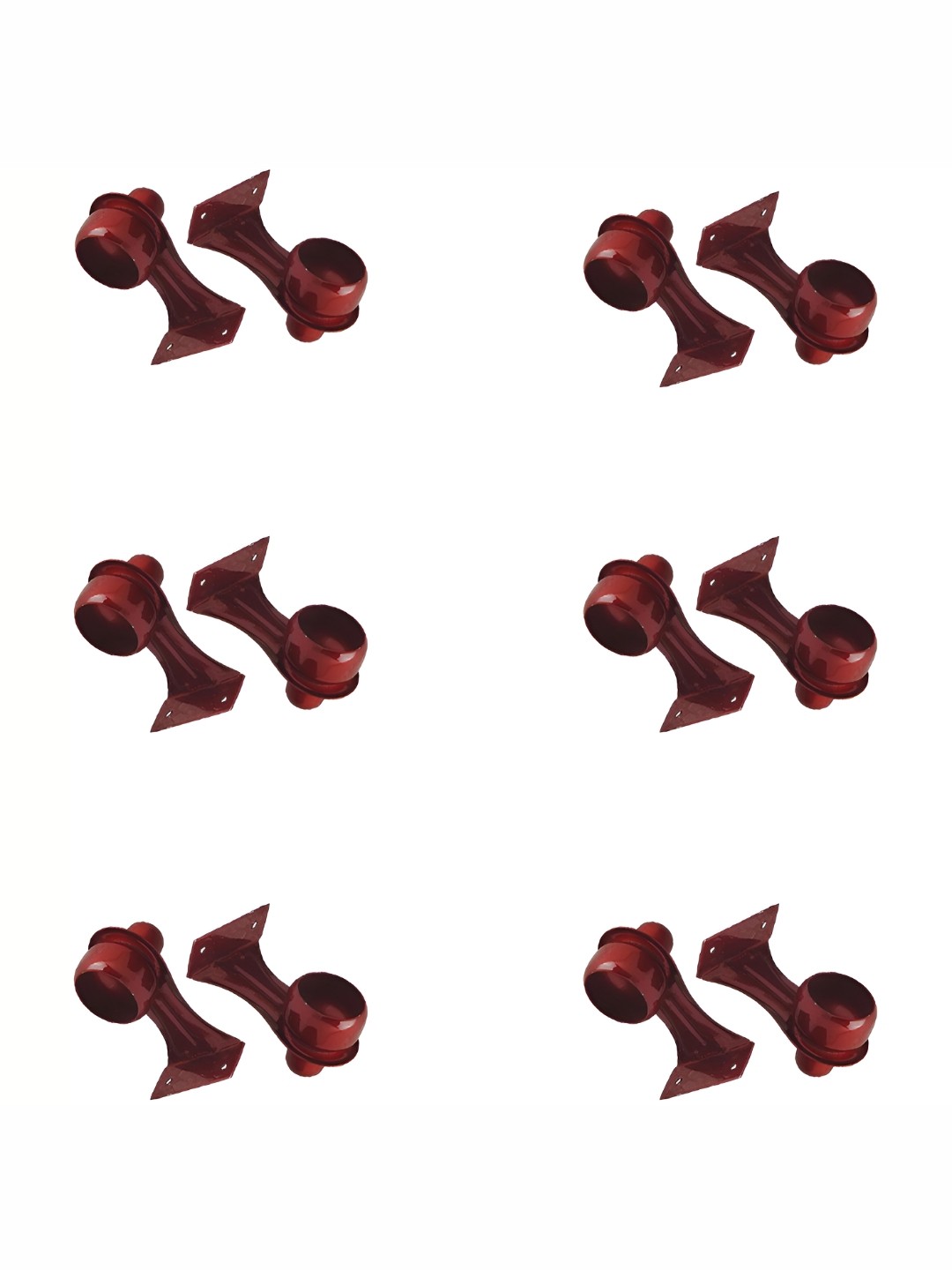 

Rab Red 12 Pieces Metal Rod Rail Brackets