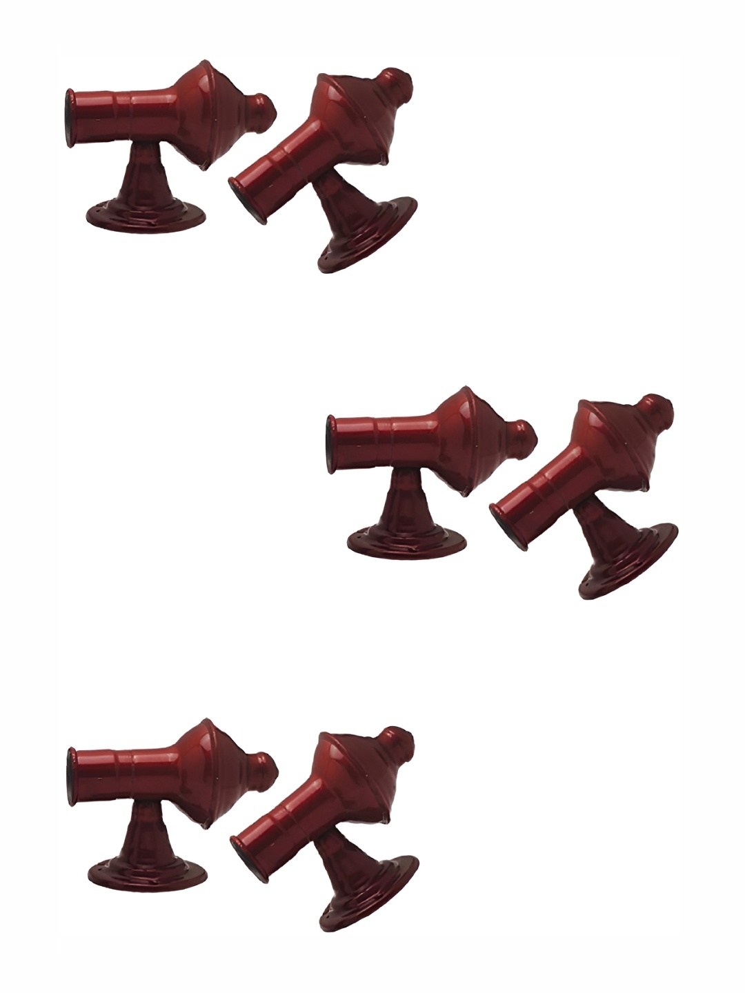 

Rab Red 6 Pieces Metal Rod Rail Brackets