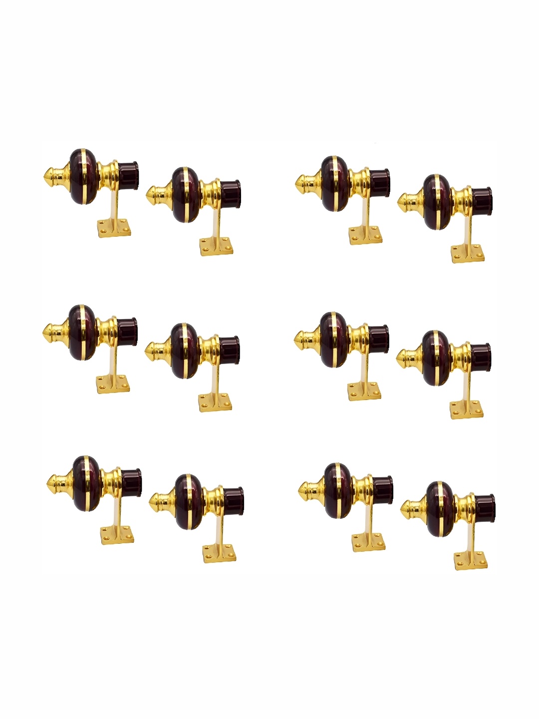 

Rab Maroon & Yellow 12 Pieces Rod Rail Metal Bracket