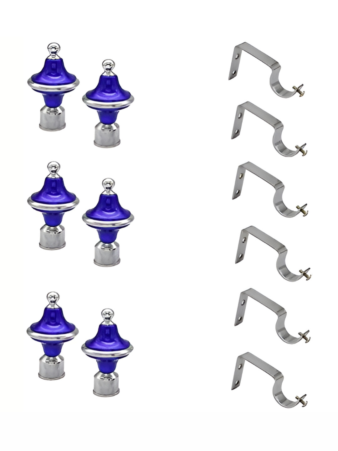 

Rab Blue & Silver Toned 12 Pieces Metal Brackets & Hooks