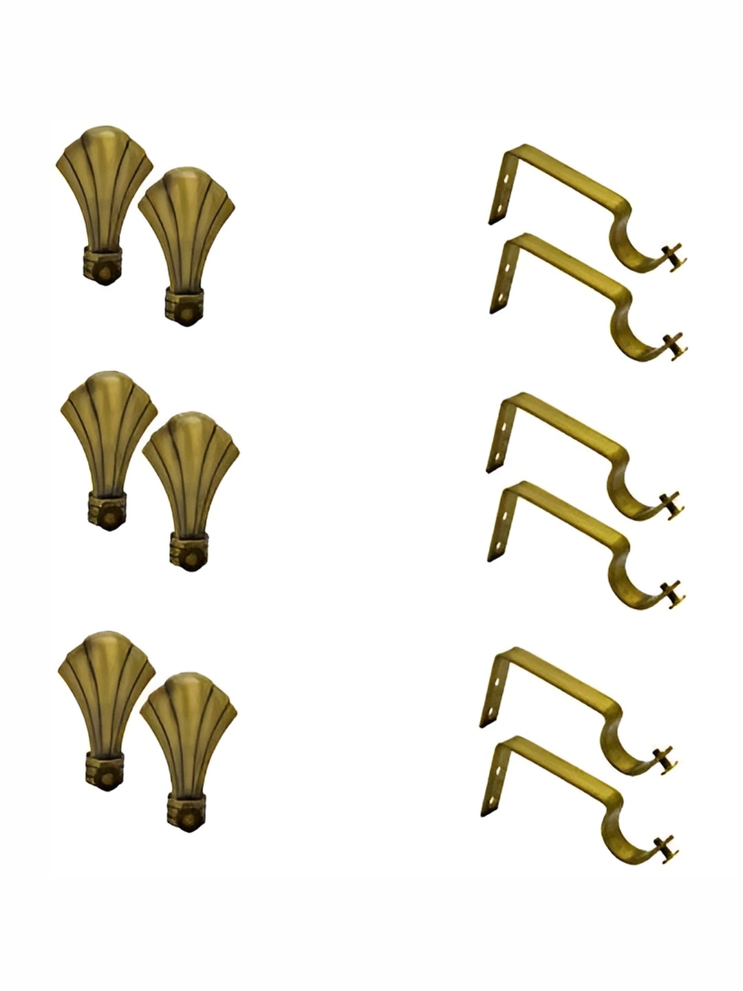 

Rab Gold Toned 12 Pieces Rod Rail Brackets