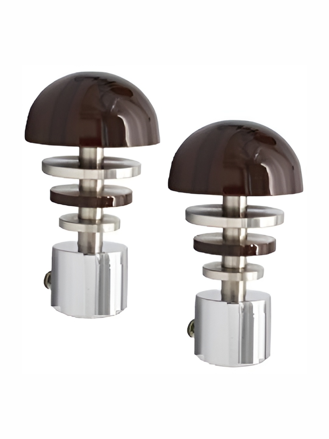 

Rab Brown & Silver Toned 4 Pieces Rod Rail Brackets