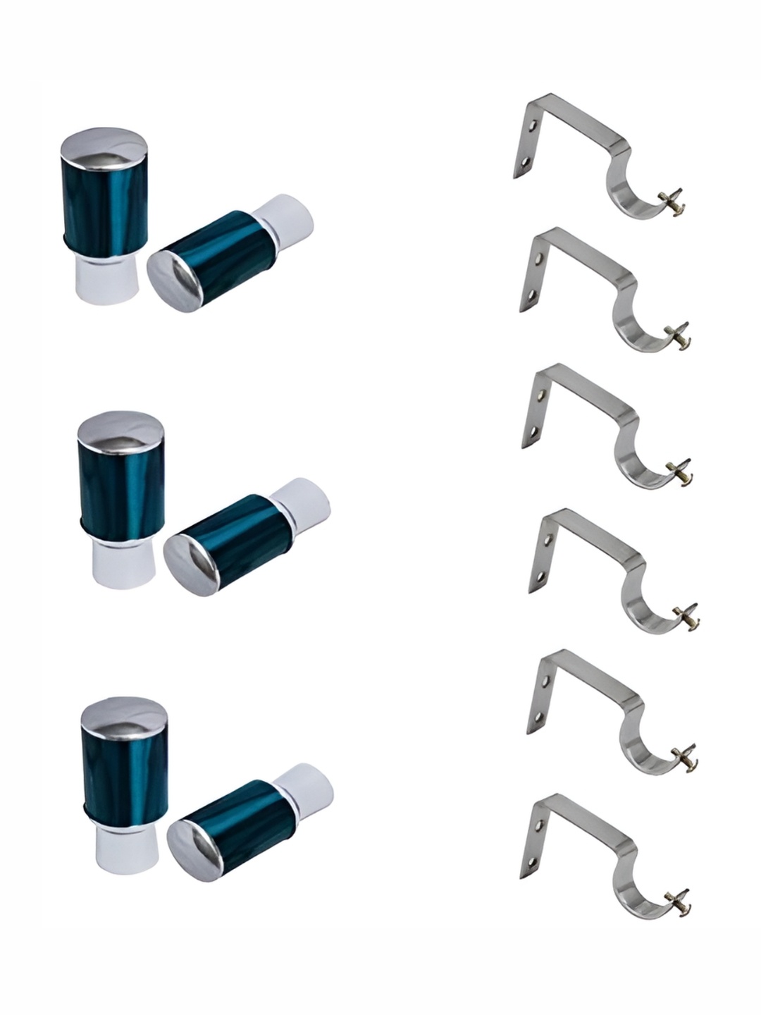 

Rab Blue & Silver 6 Pieces Matte Rod Rail Bracket