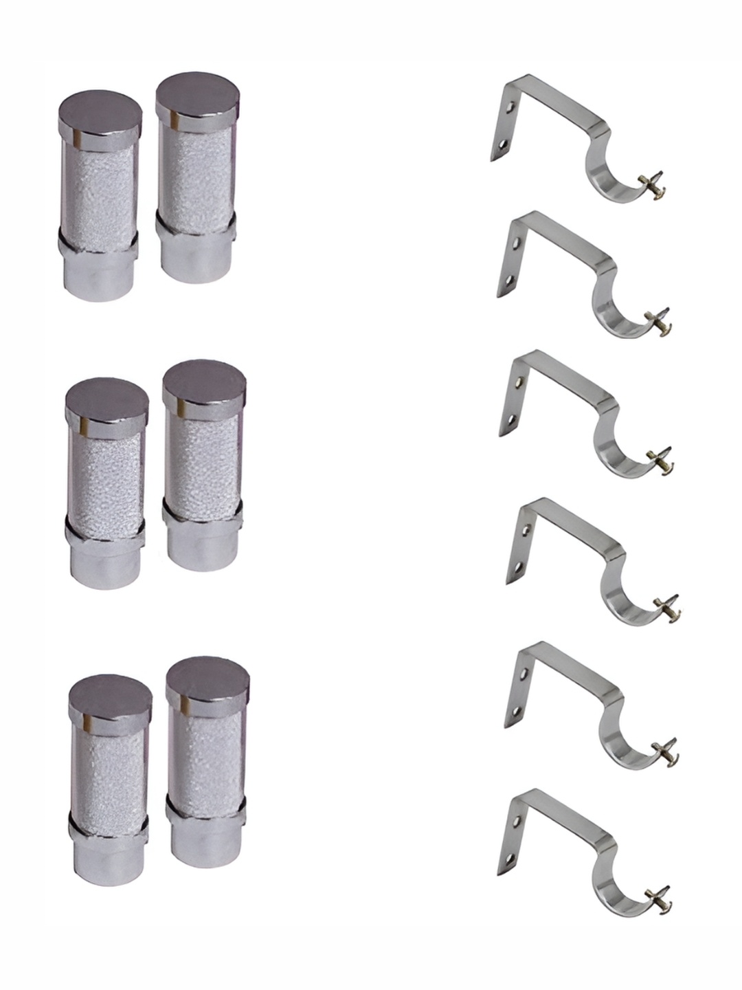 

Rab Silver toned Metallic Glossy Rod Rail Brackets