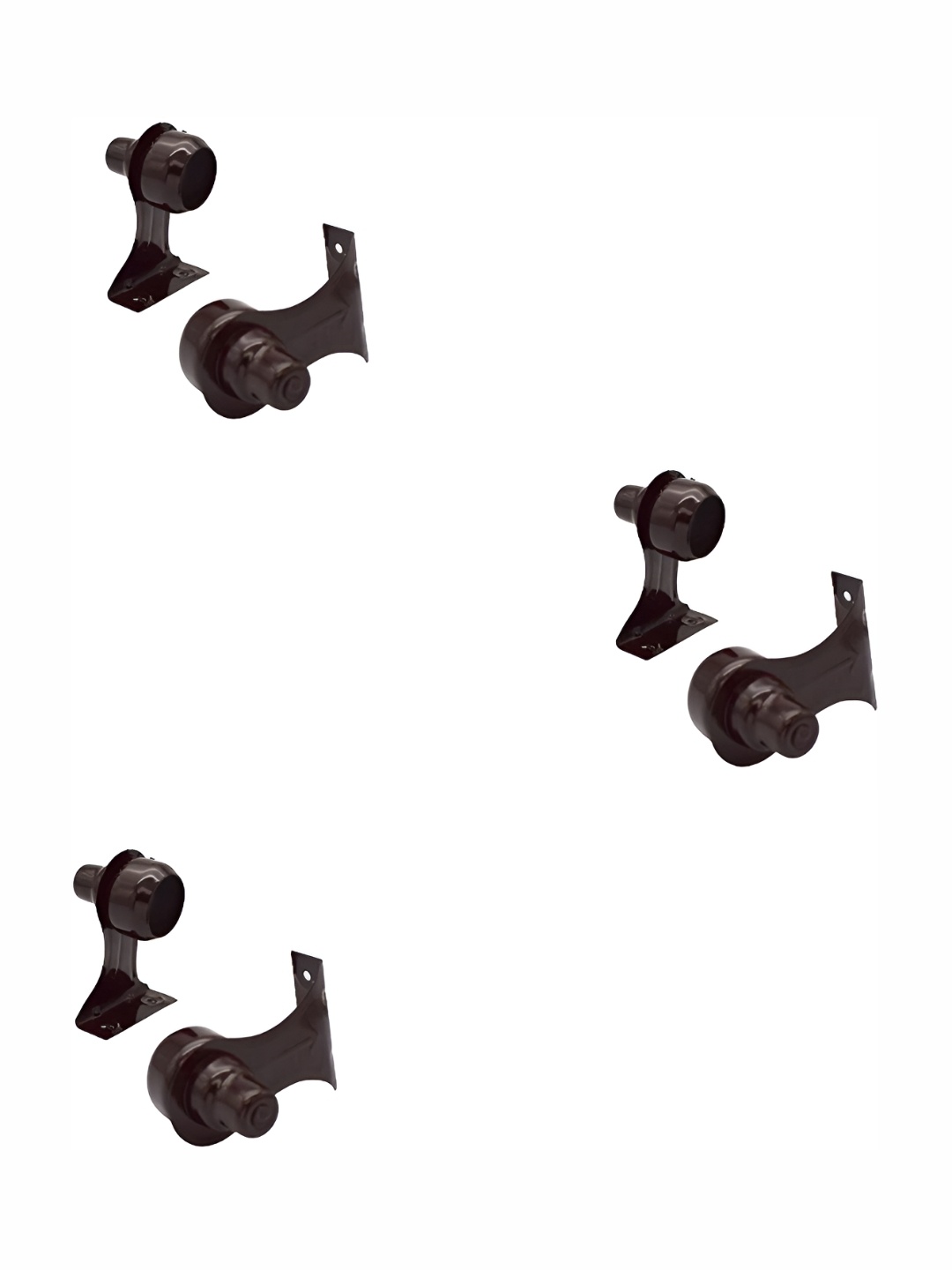 

Rab Brown 6 Pieces Metal Rod Rail Brackets