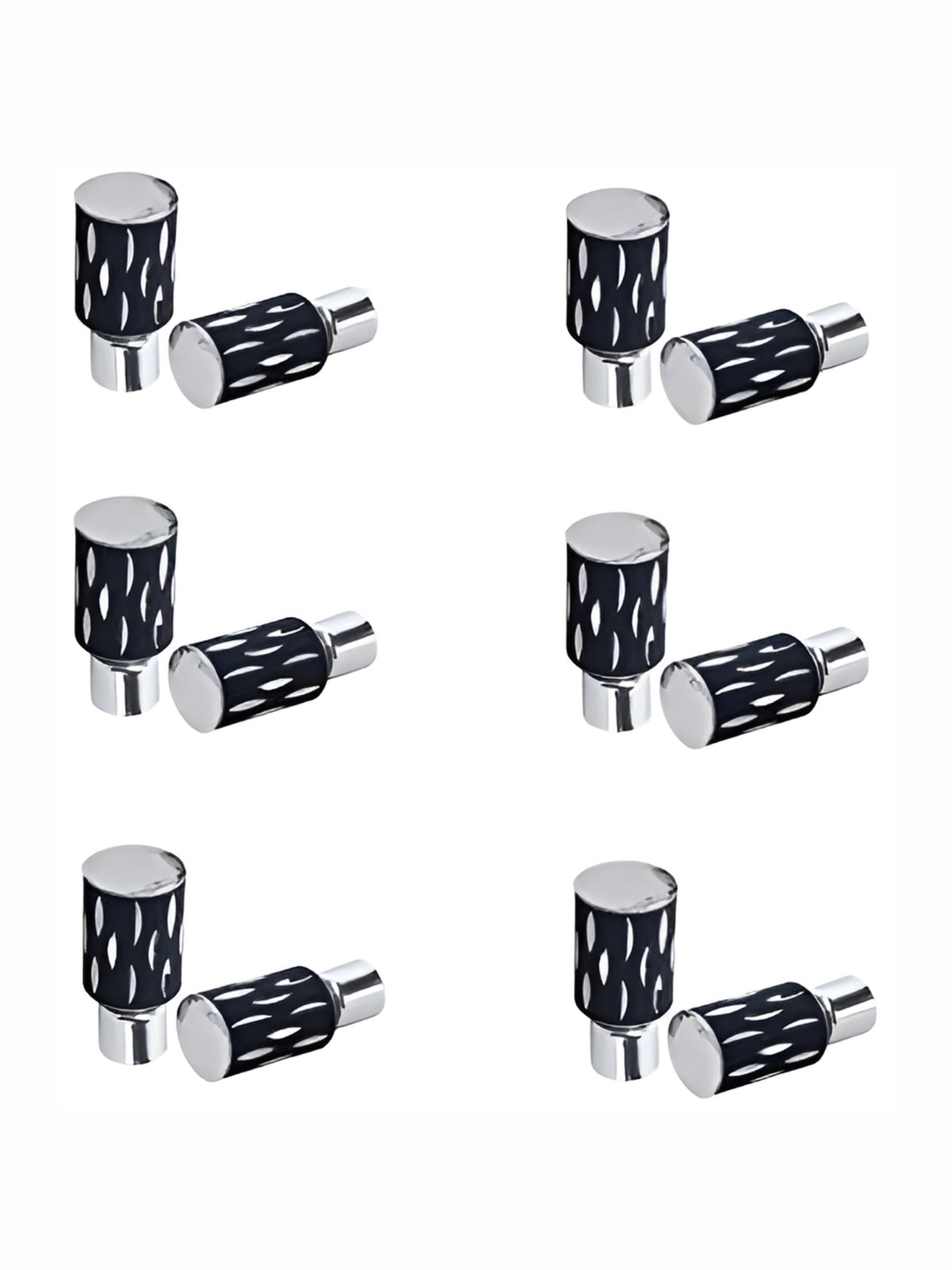 

Rab Black & Silver Toned 12 Pieces Rod Rails Stainless Steel Brackets