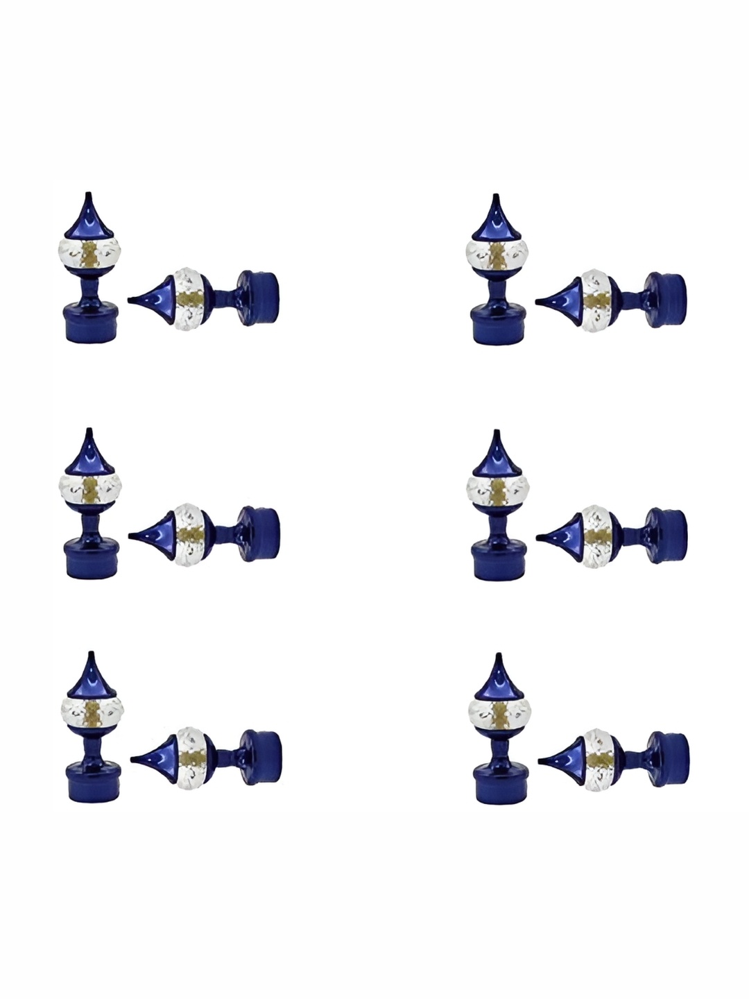 

Rab Blue & Silver Toned 12 Pieces Rod Rail Metal Bracket