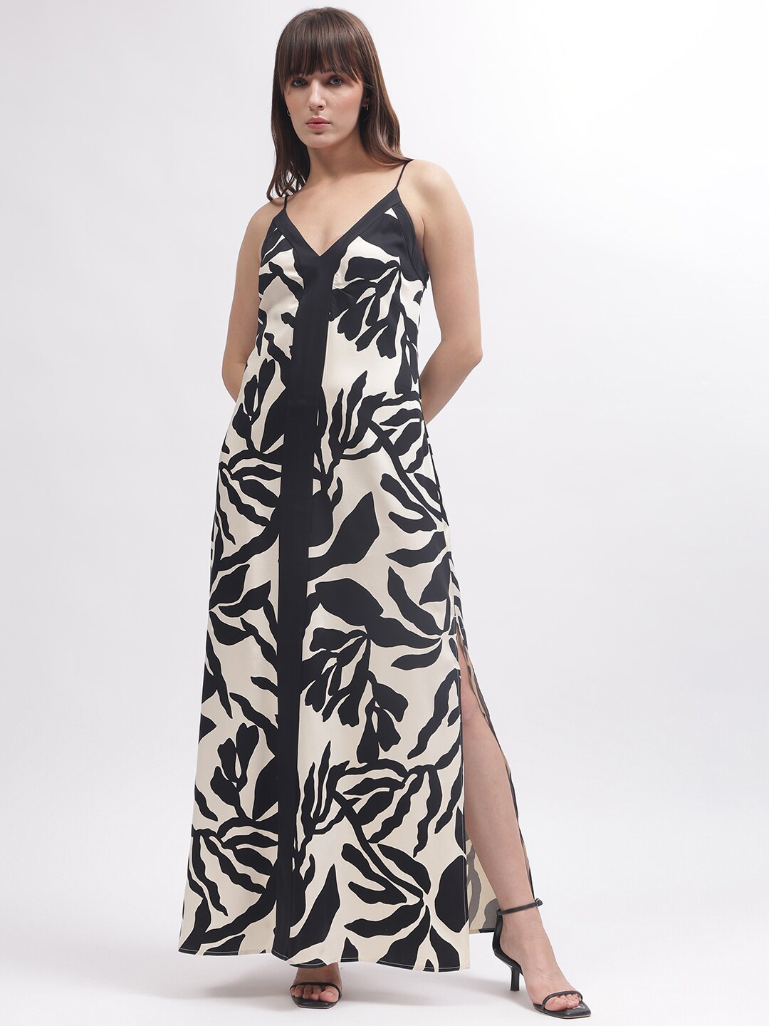 

GANT Tropical Print Shoulder Straps Maxi Dress, Beige